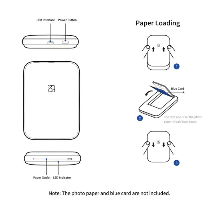 HPRT MT53 Small Color Photo Developer Portable Home Bluetooth Printer