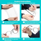 JRC F502 100pcs /Box Cleaning Glasses Paper Cell Phone Screen Cleaning Portable Alcohol Kit, Cleaning Paper