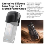 aMagisn Metal Cage for Insta360 X5 Wind Noise Reduction, Shockproof Mount with Dual Cold Shoe, PF01