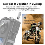 aMagisn Metal Cage for Insta360 X5 Wind Noise Reduction, Shockproof Mount with Dual Cold Shoe, PF01