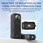 For Insta360 X5 Action Camera Protective Accessories, aMagisn Body Case+Lens Cap Black, aMagisn Body Case+Lens Cap Gray, aMagisn Body Case Black, aMagisn Body Case Gray