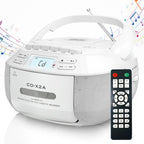 X2A Portable Cassette Player Stereo Bluetooth AM/FM/MP3 Music CD Player Tape Recorder, US Plug, EU Plug, UK Plug, AU Plug