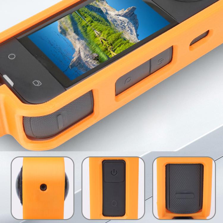 For Insta360 X5 360 Camera CQT Expandable Protective Cage Shockproof Case, Vertical Black, Horizontal Black, Vertical Orange, Horizontal Orange