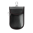 RFID Blocking Car Key Holder Anti-Skimming Carbon Fiber Key Case for Vehicles, Credit Cards & Electronics, Medium Red Line, Medium Green Line, Small Black Line