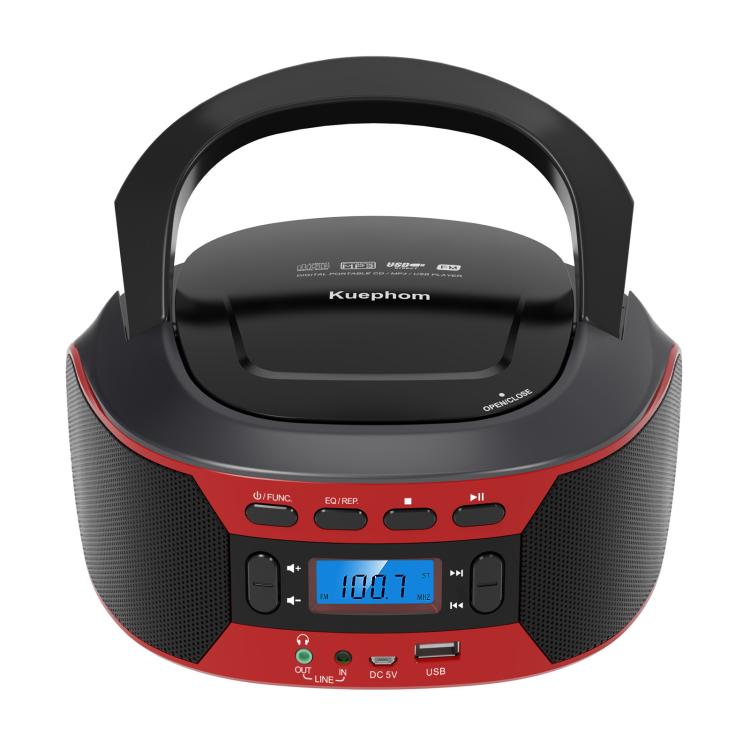 Kuephom W17 Portable Home CD Music Walkman FM Bluetooth Player, EU Plug, US Plug, UK Plug, AU Plug
