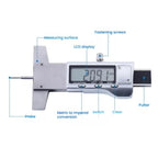 Syntek Electronic Digital Display Tire Tread Depth Caliper 0-25mm Measuring Tread Depth Gauge, All-metal