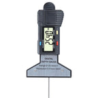 Syntek Digital Depth Ruler 0-25mm Electronic Tire Tread Measuring Ruler, Black, Silver