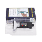 Syntek Digital Depth Ruler 0-25mm Electronic Tire Tread Measuring Ruler, Black, Silver