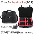 For DJI Mavic 4 Pro Fly More Combo RC 2 Explosion-Proof Box EVA Shockproof Storage Case With Shoulder Strap