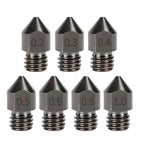 MK8 Hardened Steel Nozzle High-Temperature Resistant 3D Printer Extruder Hotend, 5pcs /Pack 1.75/0.2mm, 5pcs /Pack 1.75/0.3mm, 5pcs /Pack 1.75/0.4mm, 5pcs /Pack 1.75/0.5mm, 5pcs /Pack 1.75/0.6mm, 5pcs /Pack 1.75/0.8mm, 5pcs /Pack 1.75/1.0mm