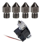 MK8 Hardened Steel Nozzle High-Temperature Resistant 3D Printer Extruder Hotend, 5pcs /Pack 1.75/0.2mm, 5pcs /Pack 1.75/0.3mm, 5pcs /Pack 1.75/0.4mm, 5pcs /Pack 1.75/0.5mm, 5pcs /Pack 1.75/0.6mm, 5pcs /Pack 1.75/0.8mm, 5pcs /Pack 1.75/1.0mm