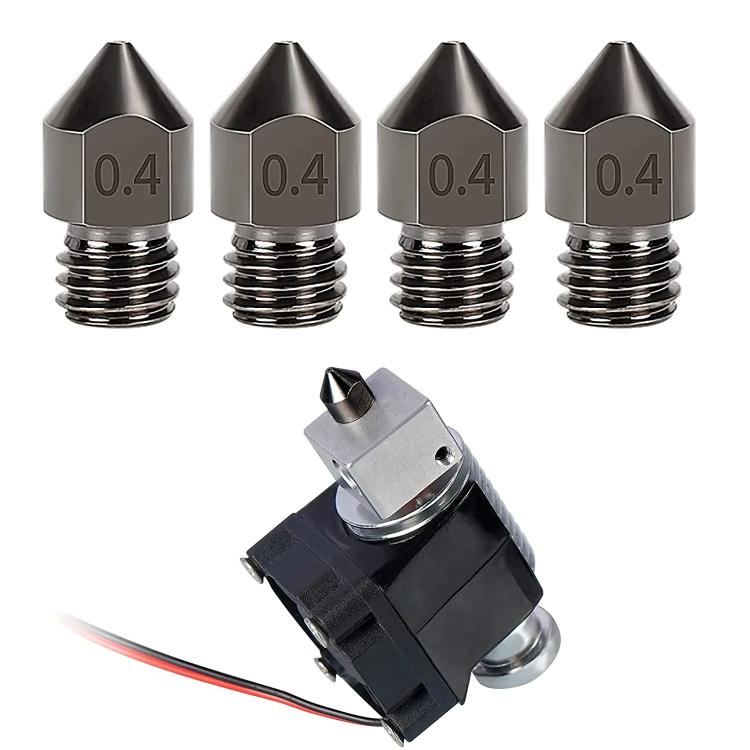 MK8 Hardened Steel Nozzle High-Temperature Resistant 3D Printer Extruder Hotend, 5pcs /Pack 1.75/0.2mm, 5pcs /Pack 1.75/0.3mm, 5pcs /Pack 1.75/0.4mm, 5pcs /Pack 1.75/0.5mm, 5pcs /Pack 1.75/0.6mm, 5pcs /Pack 1.75/0.8mm, 5pcs /Pack 1.75/1.0mm