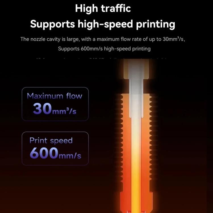 All-in-One Chrome Zirconium Copper Nozzle for Creality Ender-3 V3/K1C/K1 Max 3D Printers, 1.75/0.2mm, 1.75/0.4mm, 1.75/0.6mm, 1.75/0.8mm, 1.75/1.0mm