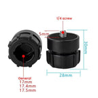 3pcs 1/4 Screw Connector Car Tuning Accessories Plastic Head 17mm Ball Head Cell Phone Holder