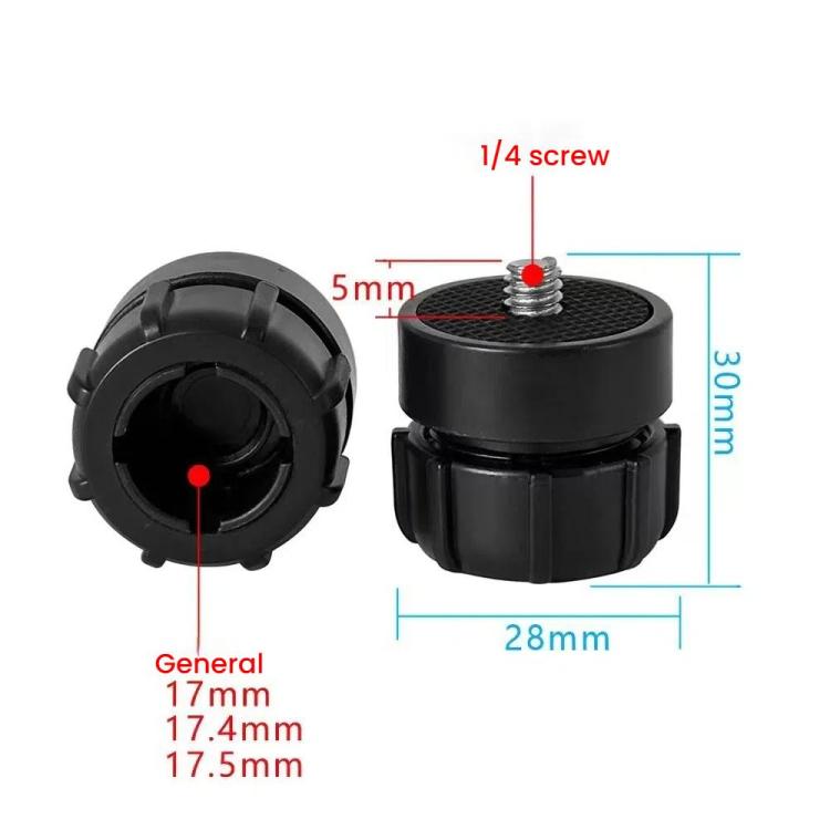 3pcs 1/4 Screw Connector Car Tuning Accessories Plastic Head 17mm Ball Head Cell Phone Holder