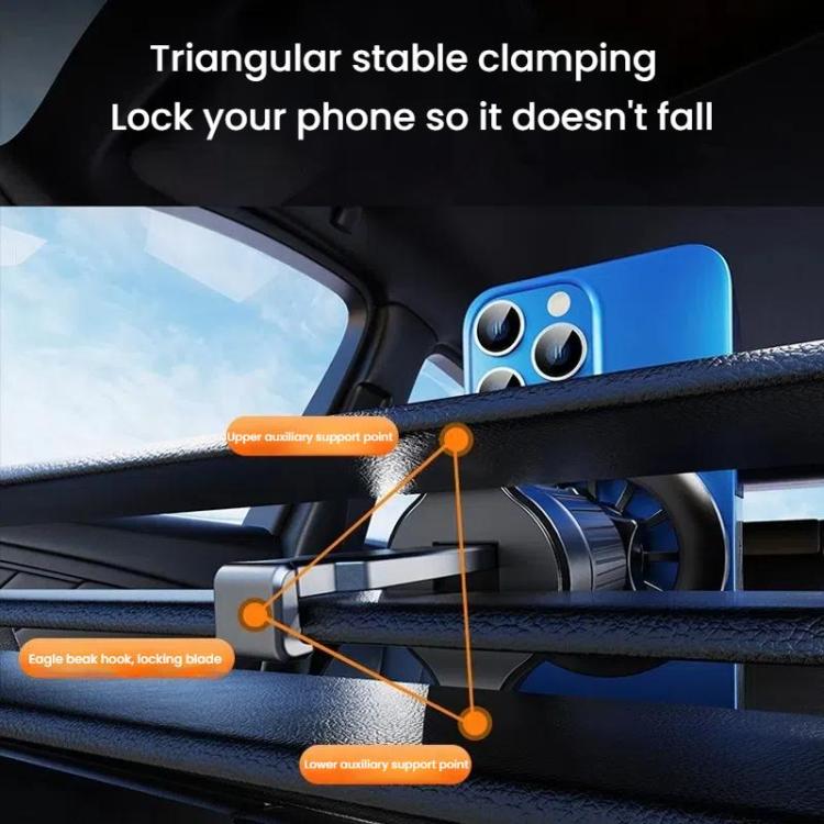MagSafe Magnetic Holder Car Air Conditioning Vent Mount, CD Pattern Magnetic Suction Head+Triangle Hook, Mirror Magnetic Head+Triangle Hook, CD Pattern Magnetic Suction Head+Straight Hook, CD Pattern Magnetic Suction Head+Suction Cup