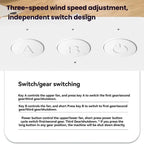 Dual Head Desk Fan 360-degree Adjustable Oscillating Air Circulator 3-Speed Portable Cooling Fan, 4000 mAh battery, Without Battery