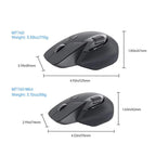 Rapoo Wireless Triple Mode Mice Ergonomic Desktop Laptop Business Office Mouse, MT760 Black, MT760mini Black, MT760 Gray, MT760mini Gray, MT760 Pink, MT760mini Pink