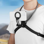Adjustable Magnetic Neck Mount Phone Holder Quick-Release Chest Strap POV Mount For Sports & Vlogging, K08-2M