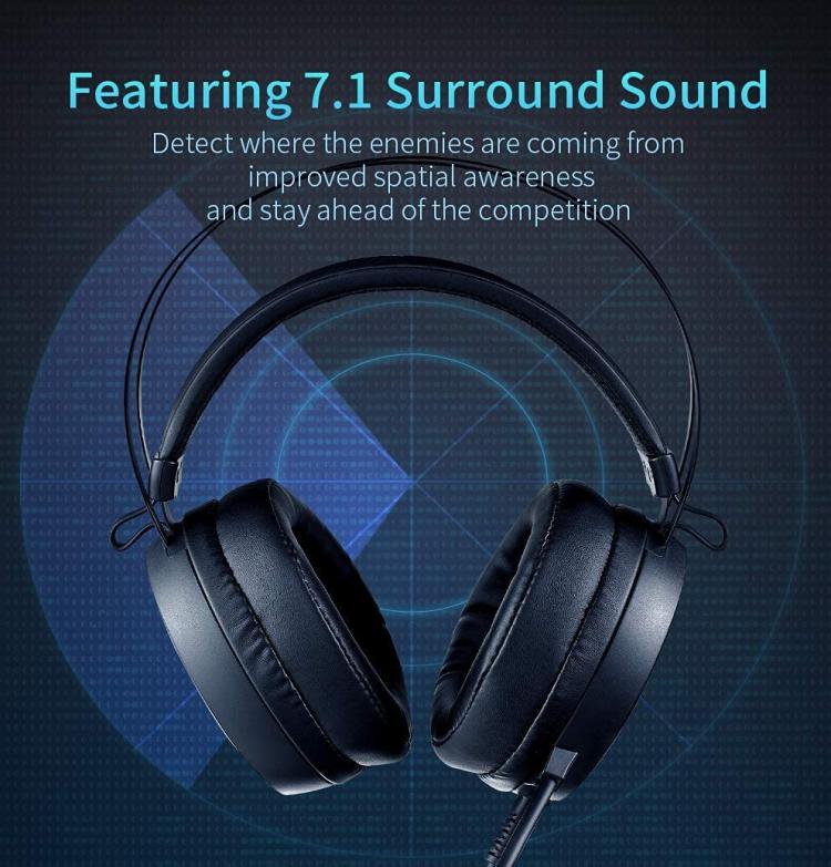 Rapoo VH160 Gaming Headset RGB PC Virtual 7.1 Channel Noise Reduction Headset With MIC