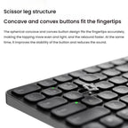 Rapoo E9050L Tri-mode Bluetooth Wireless Keyboard Silent Laptop Keyboard