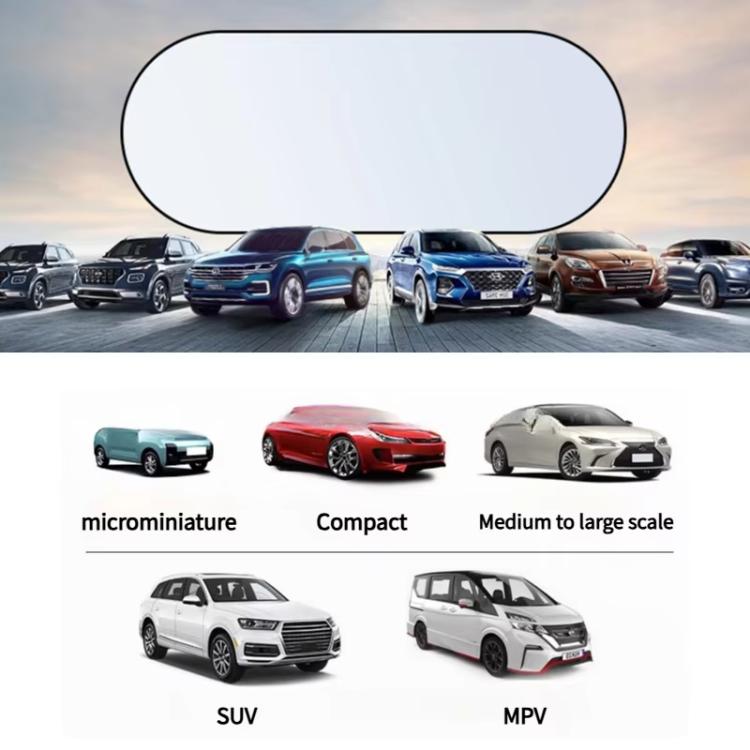 Titanium Silver Car Rear Window Sunshade Heat Insulating Shield with Suction Cup Mounted, 100 x 50cm