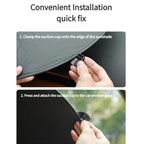 Titanium Silver Car Rear Window Sunshade Heat Insulating Shield with Suction Cup Mounted, 100 x 50cm