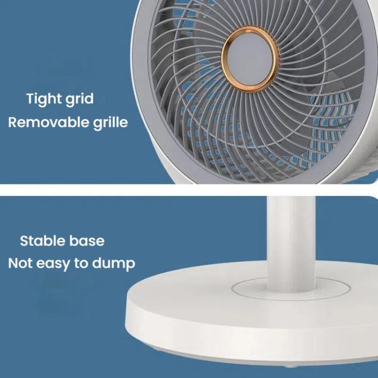 Air Circulation Fan Turbo Light Convection Standing Fan Remote Control Timer Floor Fan, USB Plug, Rechargeable