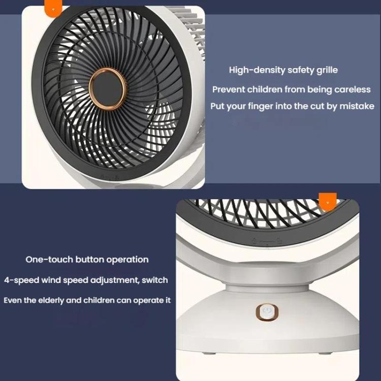 USB Air Circulation Fan Office Desktop Small Fan, USB Plug, Rechargeable
