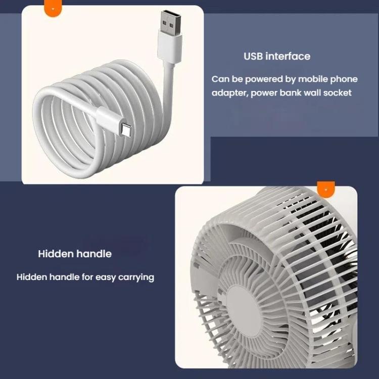 USB Air Circulation Fan Office Desktop Small Fan, USB Plug, Rechargeable