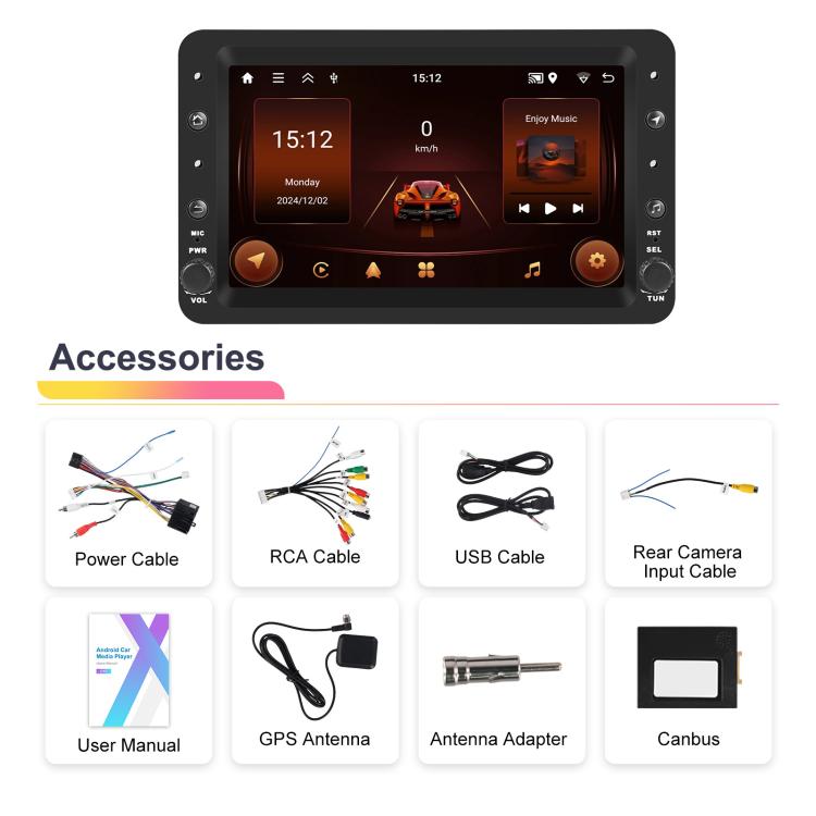 For Alfa Romeo 159 7 inch Horizontal Screen Carplay Car Navigation Center Control Integrated Machine, 2+64G, 4+64G