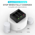 For GoPro HERO13 Black TELESIN 3 Slots Charging Base Action Camera Accessories, Charging Base