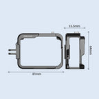 Metal Rabbit Cage Camera Frame Accessories, For Insta360 Ace HEPAIL AC-25, For Insta360 Ace Pro HEPAIL AC-26