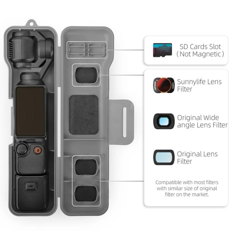 For DJI Osmo Pocket 3 Sunnylife OP3-K981 Storage Box Shockproof Protective Case Can Hold Filter Accessories