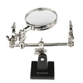60mm Magnifying Glass With Auxiliary Clamp Soldering Iron Repair Circuit Board Desktop Magnifying Glass, 5X With Auxiliary Clamp