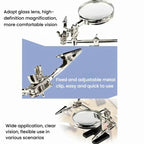 60mm Magnifying Glass With Auxiliary Clamp Soldering Iron Repair Circuit Board Desktop Magnifying Glass, 5X With Auxiliary Clamp