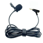3.5mm TRRS Lavalier Microphone with Earphone Monitoring Jack Clip-on Lapel Mic, 1.5m