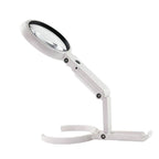 90mm 10X Foldable Handheld Magnifying Glass With 8 LED Lights, 10X Handheld With 8 LED