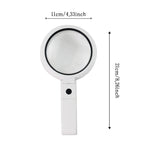 90mm 10X Foldable Handheld Magnifying Glass With 8 LED Lights, 10X Handheld With 8 LED
