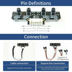 Yahboom 4 Channel Infrared Tracking Sensor Module For Smart Car Robot, Module, Module+ 6Pin Cable, With 6Pin Cable+16mm Copper Column, With 6Pin Cable+23mm Copper Column, Module+DuPont Cable, With DuPont Cable+16mm Copper Column                        ...