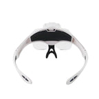 USB Charging LED Light Touch Switch Mechanical Repair Head Mounted Magnifier, 9892TSC1