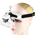 Head-mounted Magnifying Glass With LED Light 8 Different Magnification Lenses, 9892E1