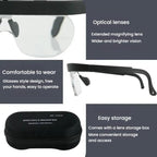 1.5/2.5/3.5X Eyeglass-style Magnifying Glass Head-mounted Magnifying Glass for Carving Repair Work, 11537A