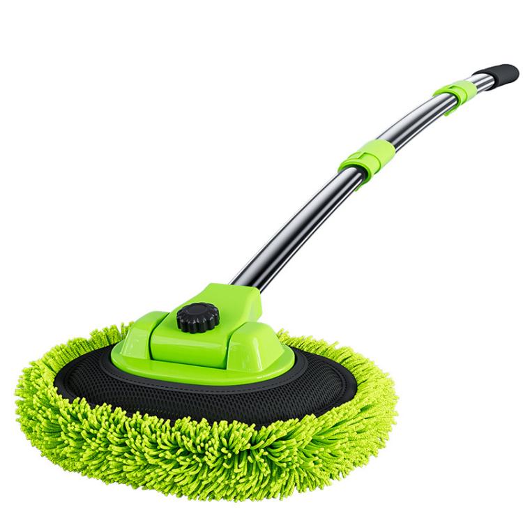 SUITU LS-444 Three-section Curved Car Wash Brush Chenille Car Wash Mop, Black Green