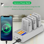For DJI Flip Drone YX 3-Channel Battery Charger with Color LCD Screen Smart Charging Hub, 3-Channel Color Screen