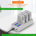 For DJI Flip Drone YX 3-Channel Battery Charger with Color LCD Screen Smart Charging Hub, 3-Channel Color Screen