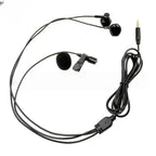 3.5mm TRRS Lapel Microphone With Earphone Stereo Live Monitoring Headphones, 1.2m, 1.5m, 2m