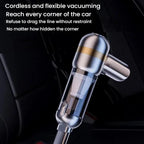 SUITU ST-6665 Pro Car Wireless Vacuum Cleaner High Power Portable Mini Handheld Blower Vacuum Cleaner, Silver Gold, With Bag Silver Gold