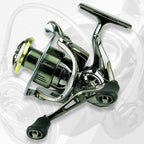 Dual Handle Zero-Gap Spinning Reel Balanced Anti-Shake Design, 5.2:1 Gear Ratio, YUMOSHI  SE2000S, YUMOSHI SE2500, YUMOSHI SE3000, YUMOSHI SE4000