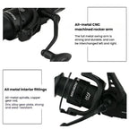 Dual Brake Fishing Reel Metal Shallow Spool & Zero-Gap Design for Long Casting, YUMOSHI KP3000, YUMOSHI KP4000, YUMOSHI KP5000, YUMOSHI KP6000, YUMOSHI KP7000, YUMOSHI KP8000